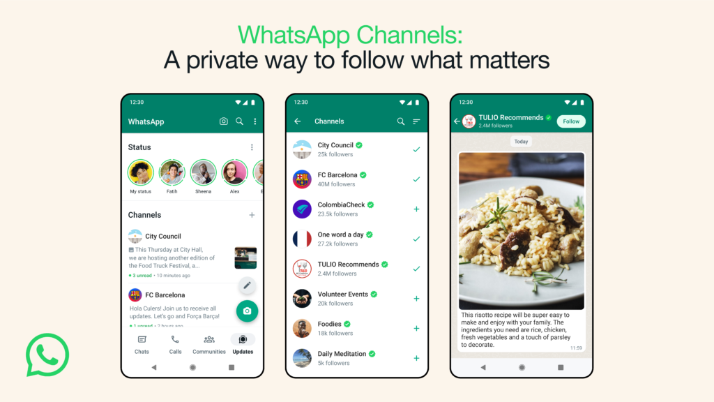 WhatsApp Channels
update 
beta